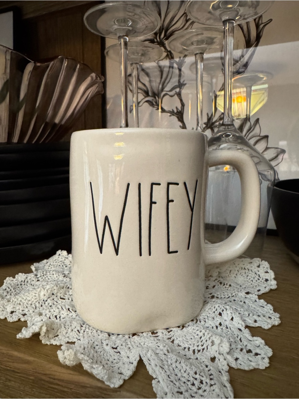 Rae Dunn Wifey Cream Ceramic Mug